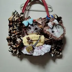 big luckyカーター・ビッグ・マイ・キャット猫耳フリルトートバッグ