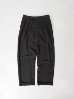 80s MANI ウール2タックスラックス ワイドパンツ アルマーニ