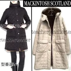 イギリス製 上質 ボア キルティング ロングコート フード ベージュ 中綿 素敵