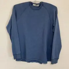 グリーンレーベル　Sサイズ　メンズ　クールネック　カットソー　ブルー　秋服