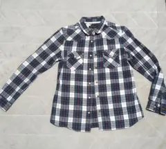 Purple & Yellow チェック柄長袖シャツ M