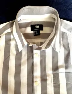 H&M 半袖シャツ ｜ストライプ XS