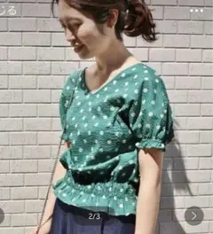 IENA イエナ　ドットシャーリングブラウスのサムネイル
