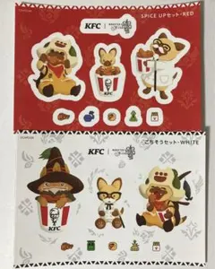 ケンタッキー　モンハン　コラボ　シール２種