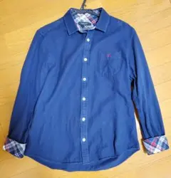 BURBERRY BLACK LABEL ネイビーシャツ　Mサイズ