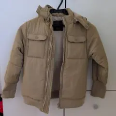 DLASH フード付きベージュダウンコート