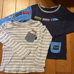 klädkäp 長袖カットソー 110 男の子電車柄