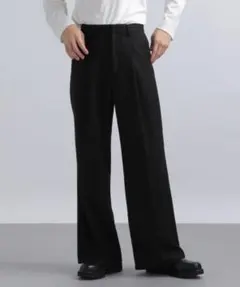 HARE カラーワイドフレアパンツ ブラック S