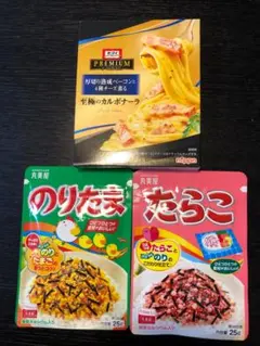 オーマイプレミアム カルボナーラ 丸美屋 のりたま たらこ ふりかけ