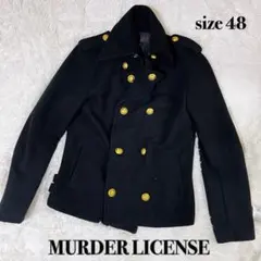 MURDER LICENSE ダブルブレスト 金ボタン ピーコート サイズ48のサムネイル