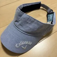 Callaway　サンバイザー　キャップ　ゴルフ　レディース　デニム風　ブルーのサムネイル