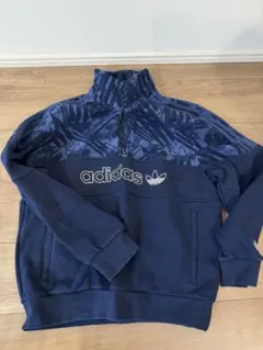 adidas ネイビー ジップアップ トレーナー S