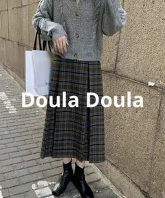 Doula Doula チェックボックスプリーツスカートのサムネイル