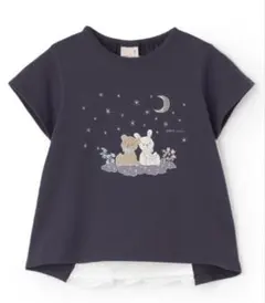 petit main うさぎ くま 刺繍 Tシャツ 100cmのサムネイル