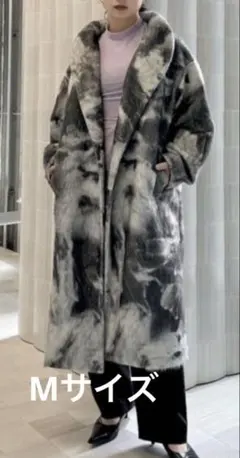 Ameri UND TEXTURE ART FLOWER SHAGGY COAT