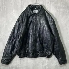 グランジ パッチワーク レザー ジャケット ステッチデザイン 黒 短丈 本革