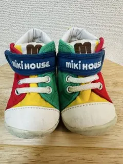 MIKI HOUSE 17cm ハイカット スニーカー カラフル キッズシューズ