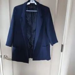 ZARA BASIC ネイビー テーラードジャケット Sのサムネイル