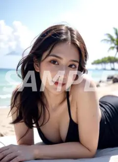 AI 美女 ポスター 水着 A4 可愛い 高画質 グラビア アート N_0245