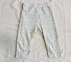 UNIQLO キッズ　AIRISM 花柄　7分丈 レギンス　ブルー　サイズ110