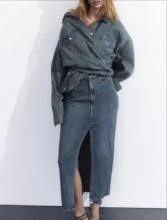 H&M デニムタイトスカート　32のサムネイル