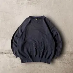 USA古着90s USAオリンピックワンポイント刺繍ロゴスウェット鬼フェード紺