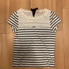 アクアガール★レースボーダー Tシャツ トップス★CROLLAのサムネイル