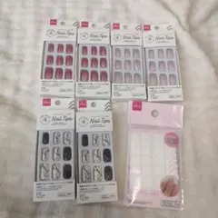 DAISO ネイルチップ 6点セット 粘着シール付きのサムネイル