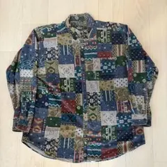 Woolrich パッチワーク風 シャモアシャツ USA製 XLのサムネイル