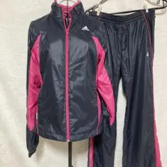 【セットアップ】adidasアディダスナイロンジャージ上下　レディースS