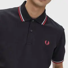 FRED PERRY / M12 ポロシャツ ブラック 186 サイズ36 旧