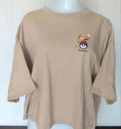 GU ポケモン イーブイ　Tシャツ　ショート丈