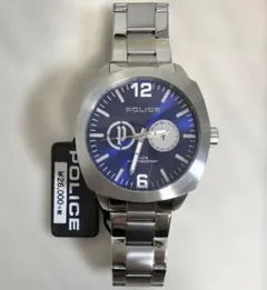 新品タグ付き ポリス POLICE ステンレススチール クォーツ腕時計のサムネイル