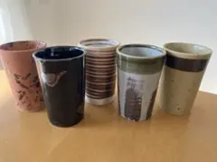 陶器製カップ5個セット