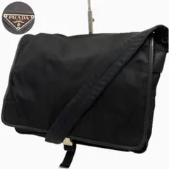 PRADA プラダ ブリーフケース ビジネスバッグ ナイロン 三角ロゴ 黒 A4