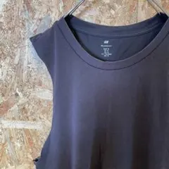 AE9748 90‘US古着 H&M タンクトップ チャコール メンズ M ポス