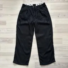 希少 極太 BEN DAVIS リネンパンツ フリスコ Lポケ ブラック W34
