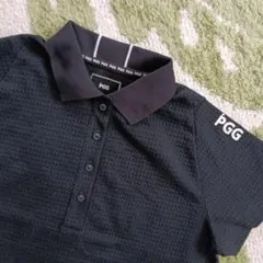 パーリーゲイツ☆新品 PGG BIGロゴ ポリエステルメッシュポロシャツ