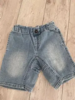 110キッズ デニムハーフパンツ