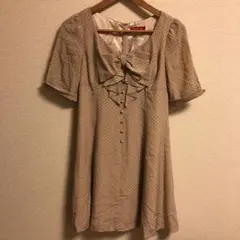 アプワイザーリッシュ　ドット柄　ワンピース