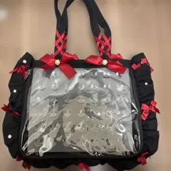 に*様 ザッカマート フリルトートバッグ A4 レッド