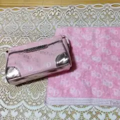 Pinky&Dianne ロゴ入ピンクポーチミニタオルセット