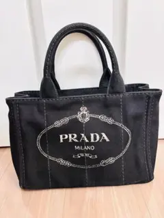 PRADA ノベルティ ミニ バッグ キャンバス 黒 ブラック - メルカリ