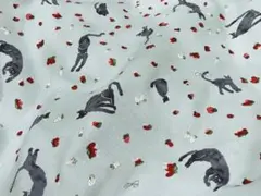 COSMO TEXTILE⋈水彩風⋈黒猫⋈苺⋈リボン⋈蝶々⋈