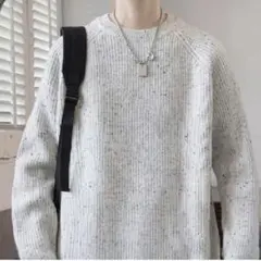 セーター 冬服 メンズ ニット クルーネック 長袖 2XL 大きいサイズのサムネイル