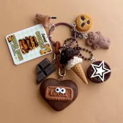 じゃらじゃらキーホルダー バッグチャーム クッキー チョコ ドーナツ