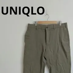 ​【美品】ユニクロ スマートアンクルパンツ（コットン）Mサイズ オリーブ