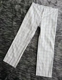 ウエスト94　タイトリストゴルフパンツ　チェック白青黒緑　ストレッチ　良品