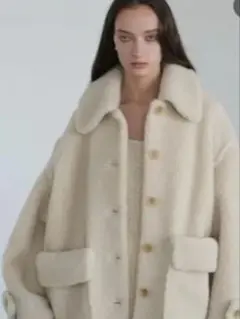 clane RIDGE POCKET BOA OVER COAT ボアコート