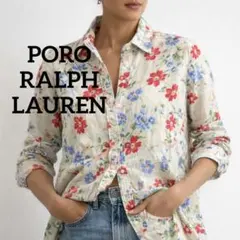 ♥️【現行タグ】♥️ 極美品✨ポロラルフローレン　リネンシャツ　花柄